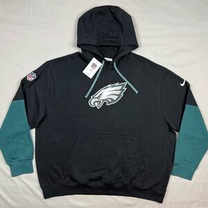 Nike Philadelphia Eagles Men 2024 Side Line Hoodie Sweatshirt 2XL Black/Green B7